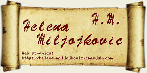 Helena Miljojković vizit kartica